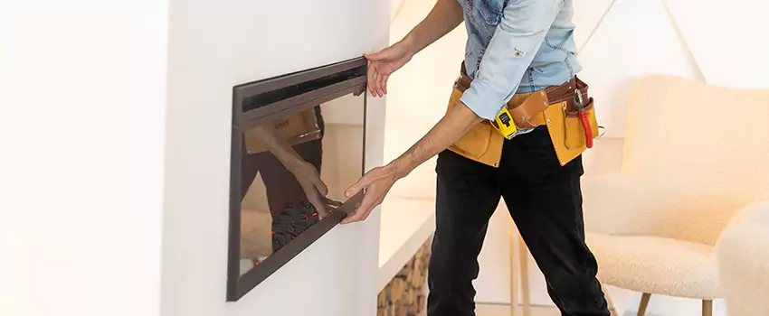 Metal Fireplace Installation in The Woodlands, Texas