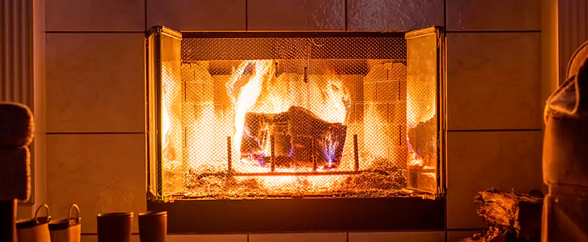 Mendota Hearth Landscape Fireplace Installation in The Woodlands, Texas
