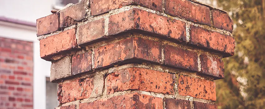Cracked Chimney Bricks Repair Cost in The Woodlands, Texas