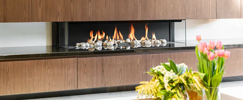 Double-height Fireplace Design Refurbishment in The Woodlands, Texas